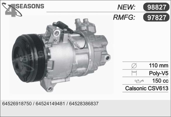 AHE 97827 - Компрессор кондиционера autospares.lv