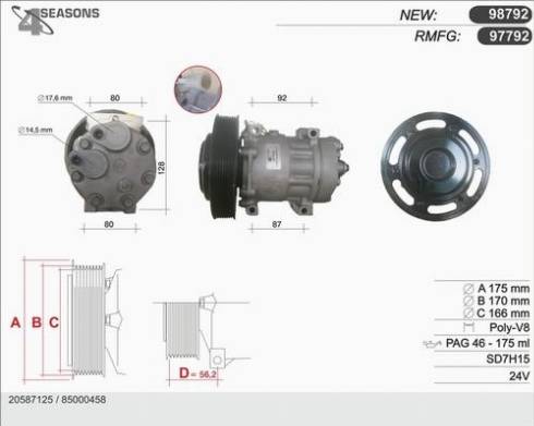 AHE 97792 - Компрессор кондиционера autospares.lv