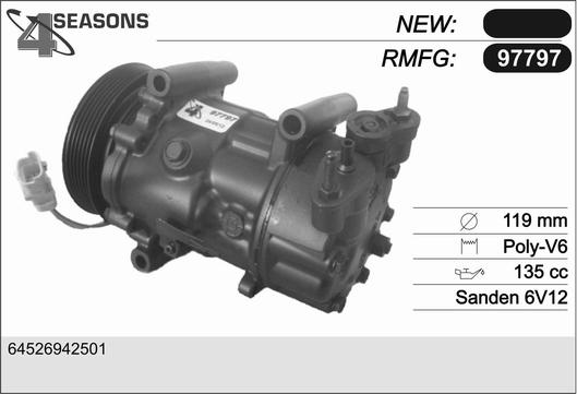 AHE 97797 - Компрессор кондиционера autospares.lv