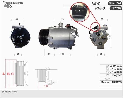 AHE 97767 - Компрессор кондиционера autospares.lv