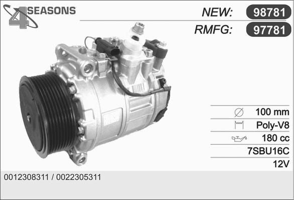 AHE 97781 - Компрессор кондиционера autospares.lv