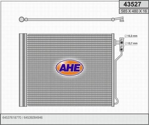 AHE 43527 - Конденсатор кондиционера autospares.lv