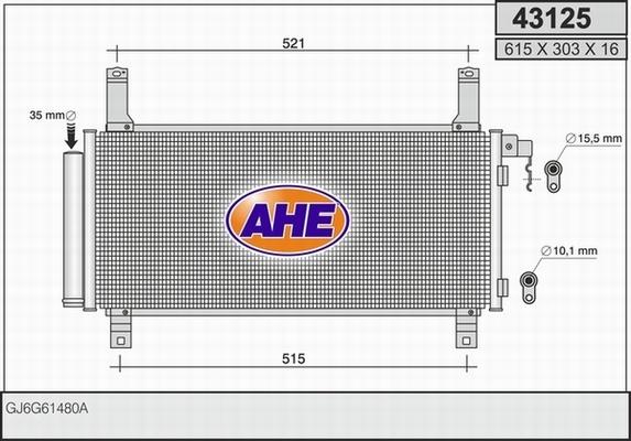 AHE 43125 - Конденсатор кондиционера autospares.lv