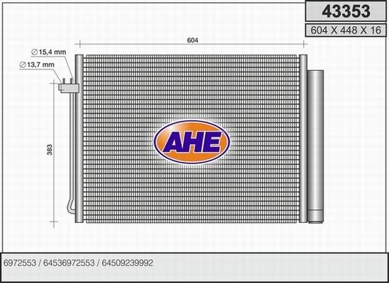 AHE 43353 - Конденсатор кондиционера autospares.lv