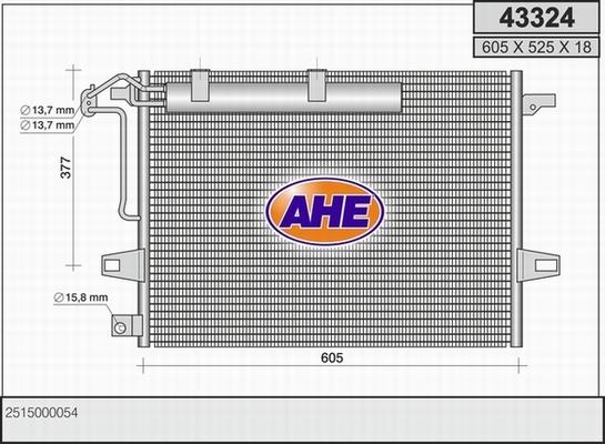 AHE 43324 - Конденсатор кондиционера autospares.lv