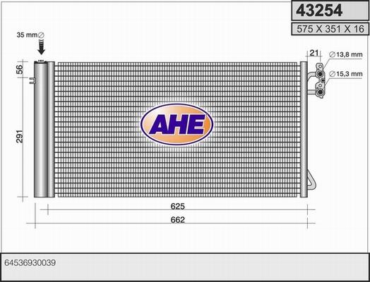 AHE 43254 - Конденсатор кондиционера autospares.lv