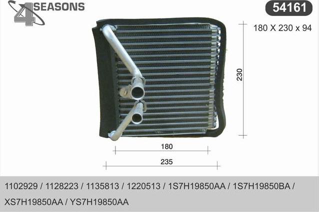 AHE 54161 - Испаритель, кондиционер autospares.lv