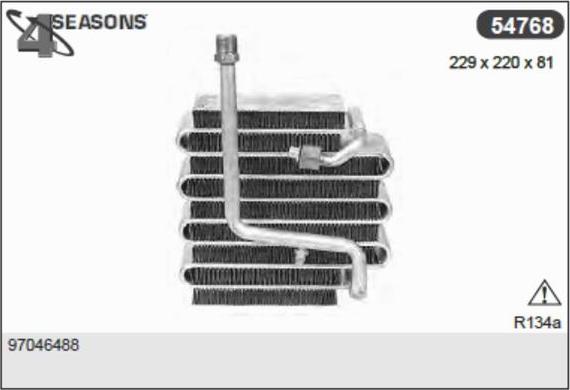 AHE 54768 - Испаритель, кондиционер autospares.lv