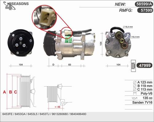 AHE 58599/A - Компрессор кондиционера autospares.lv