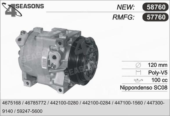 AHE 58760 - Компрессор кондиционера autospares.lv