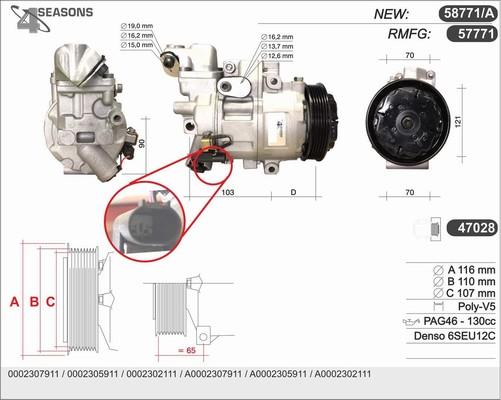 AHE 58771/A - Компрессор кондиционера autospares.lv