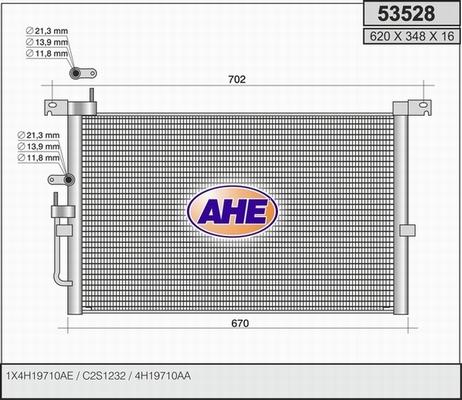 AHE 53528 - Конденсатор кондиционера autospares.lv