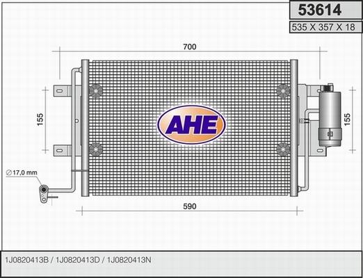 AHE 53614 - Конденсатор кондиционера autospares.lv