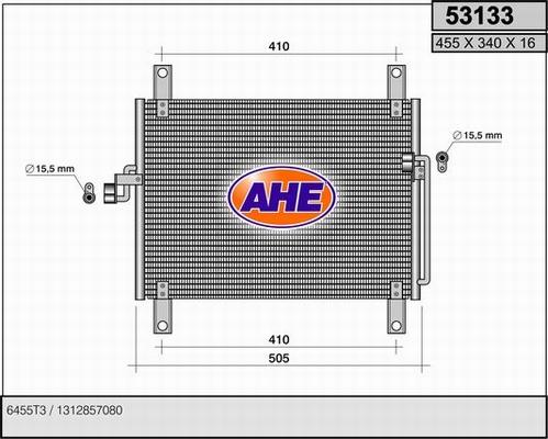 AHE 53133 - Конденсатор кондиционера autospares.lv