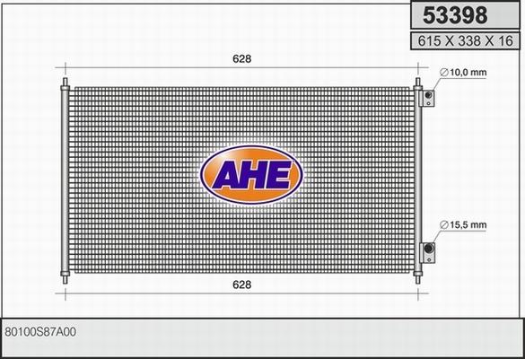 AHE 53398 - Конденсатор кондиционера autospares.lv