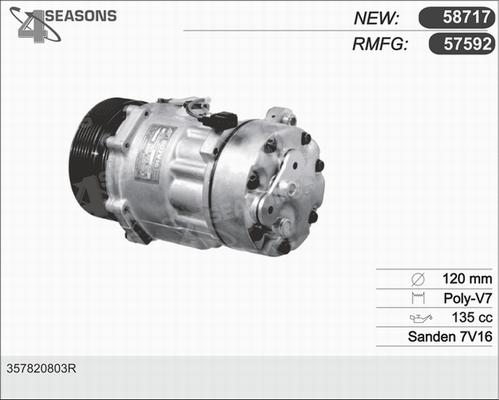 AHE 57592 - Компрессор кондиционера autospares.lv