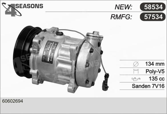 AHE 57534 - Компрессор кондиционера autospares.lv