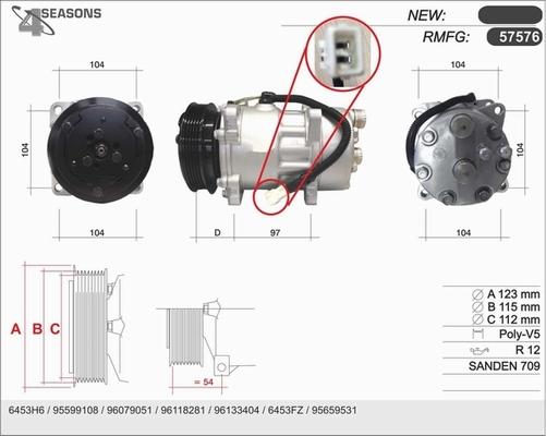 AHE 57576 - Компрессор кондиционера autospares.lv