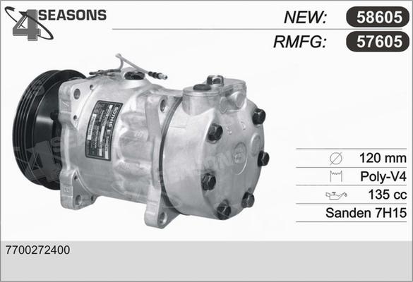 AHE 57605 - Компрессор кондиционера autospares.lv