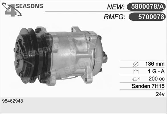 AHE 5700078 - Компрессор кондиционера autospares.lv