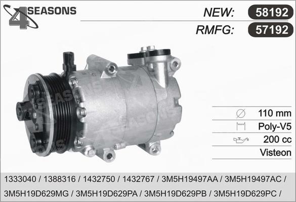 AHE 57192 - Компрессор кондиционера autospares.lv