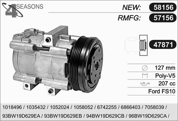 AHE 57156 - Компрессор кондиционера autospares.lv