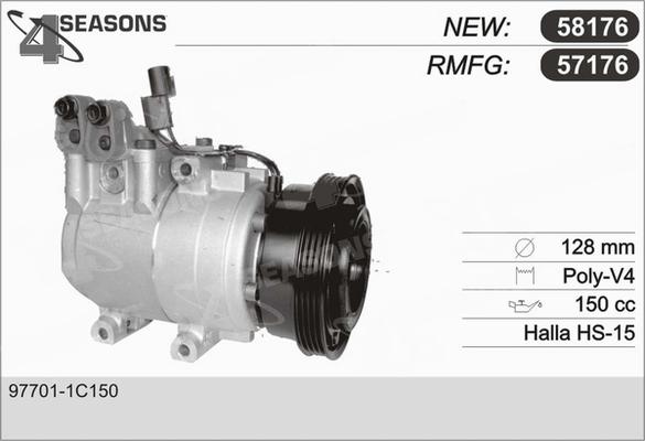 AHE 57176 - Компрессор кондиционера autospares.lv