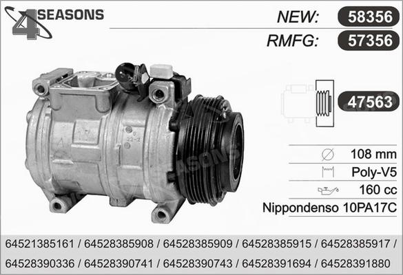 AHE 57356 - Компрессор кондиционера autospares.lv