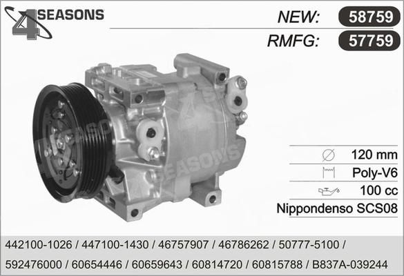 AHE 57759 - Компрессор кондиционера autospares.lv