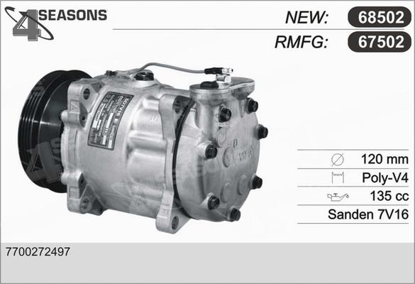 AHE 68502 - Компрессор кондиционера autospares.lv