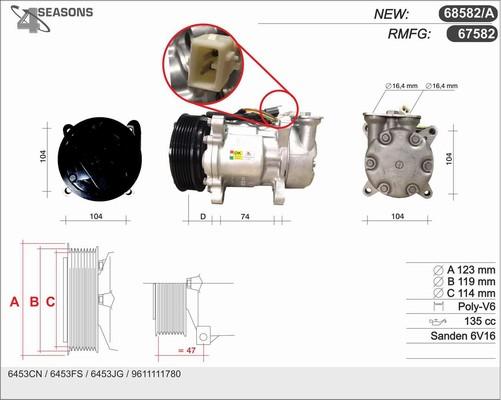 AHE 68582/A - Компрессор кондиционера autospares.lv