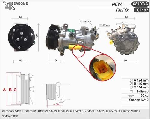 AHE 68197/A - Компрессор кондиционера autospares.lv