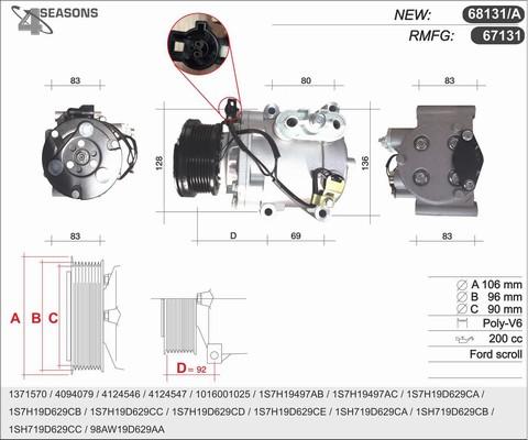 AHE 68131/A - Компрессор кондиционера autospares.lv