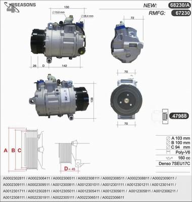 AHE 68230/A - Компрессор кондиционера autospares.lv