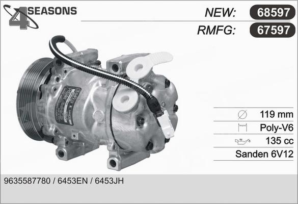 AHE 67597 - Компрессор кондиционера autospares.lv