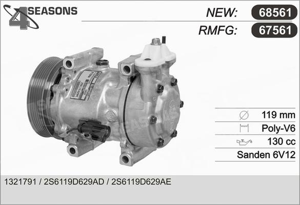 AHE 67561 - Компрессор кондиционера autospares.lv