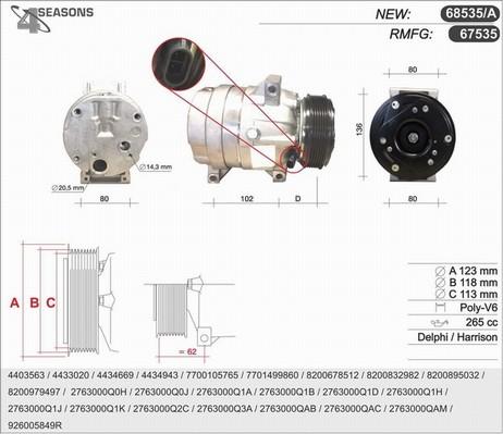 AHE 67535 - Компрессор кондиционера autospares.lv