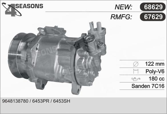 AHE 67629 - Компрессор кондиционера autospares.lv