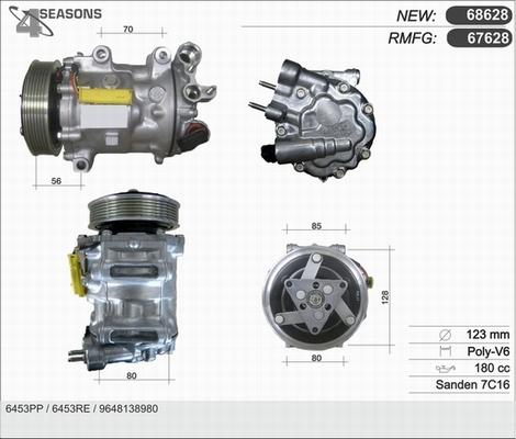 AHE 67628 - Компрессор кондиционера autospares.lv