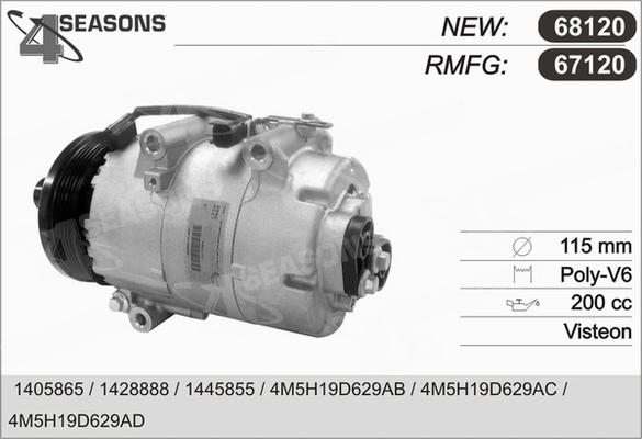 AHE 67120 - Компрессор кондиционера autospares.lv