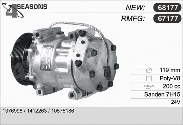 AHE 67177 - Компрессор кондиционера autospares.lv