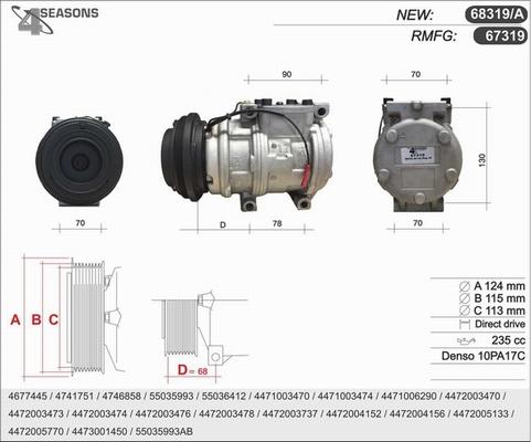 AHE 67319 - Компрессор кондиционера autospares.lv