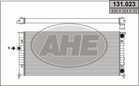 AHE 131.023 - Радиатор, охлаждение двигателя autospares.lv