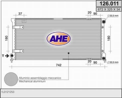 AHE 126.011 - Радиатор, охлаждение двигателя autospares.lv