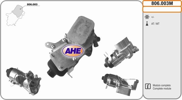 AHE 806.003M - Масляный радиатор, двигательное масло autospares.lv