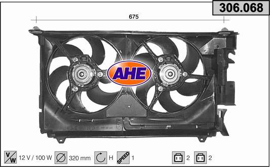 AHE 306.068 - Вентилятор, охлаждение двигателя autospares.lv