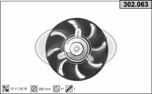 AHE 302.063 - Вентилятор, охлаждение двигателя autospares.lv