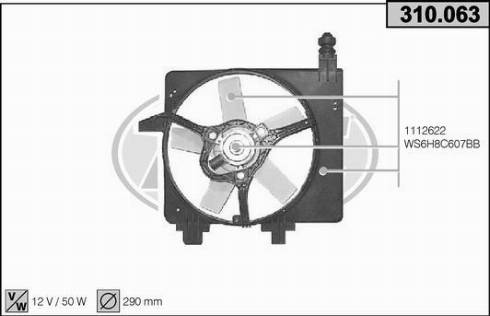 AHE 310.063 - Вентилятор, охлаждение двигателя autospares.lv