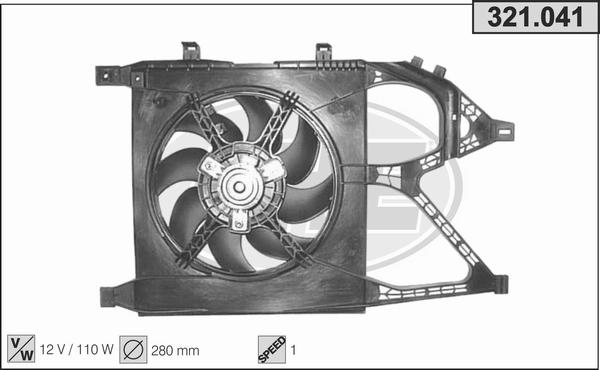 AHE 321.041 - Вентилятор, охлаждение двигателя autospares.lv