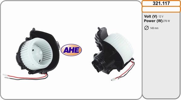 AHE 321.117 - Вентилятор салона autospares.lv